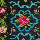 Romanian carpet with roses handmade in wool 177x154cm