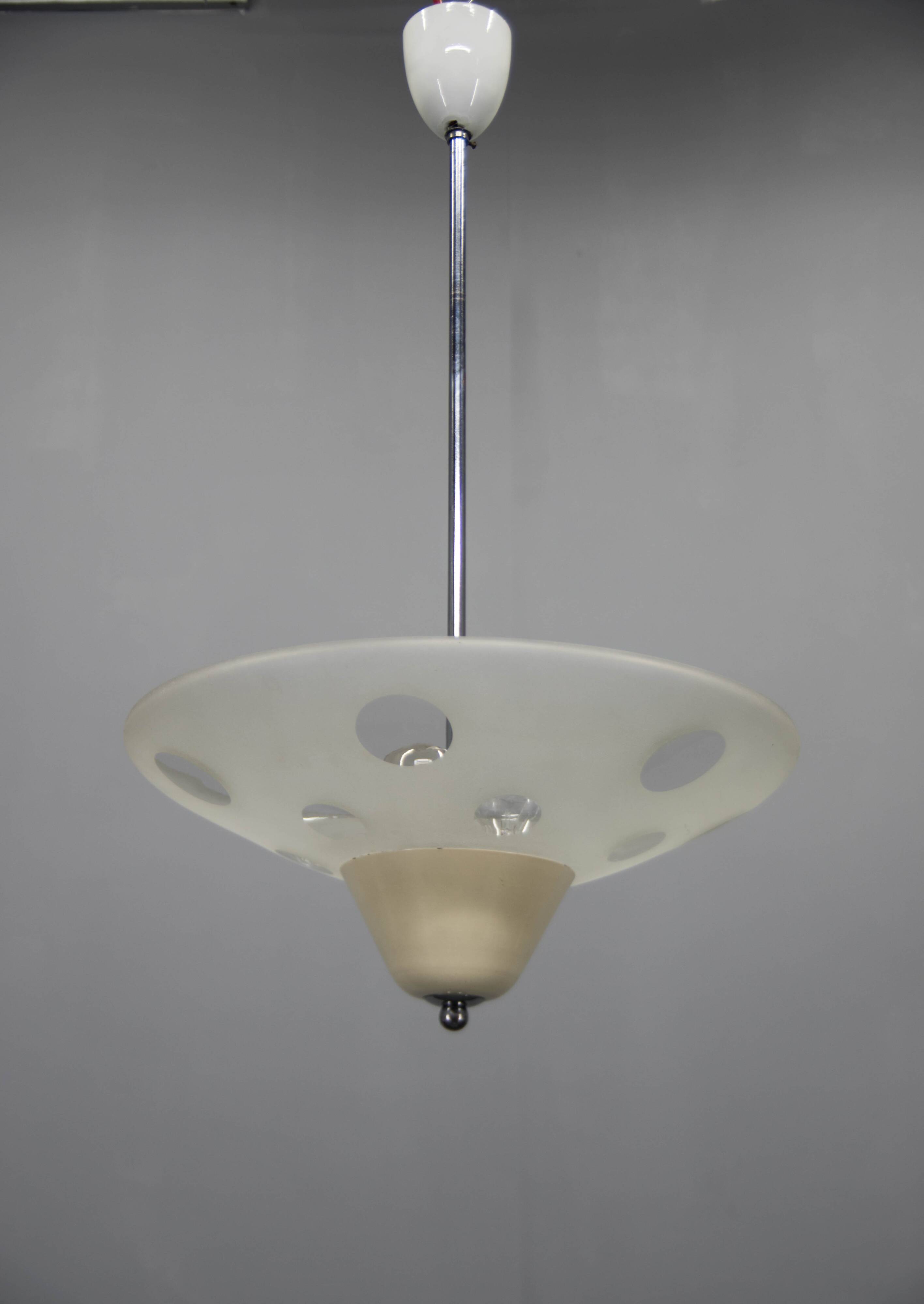 Bauhaus Chandelier by Napako, 1940s