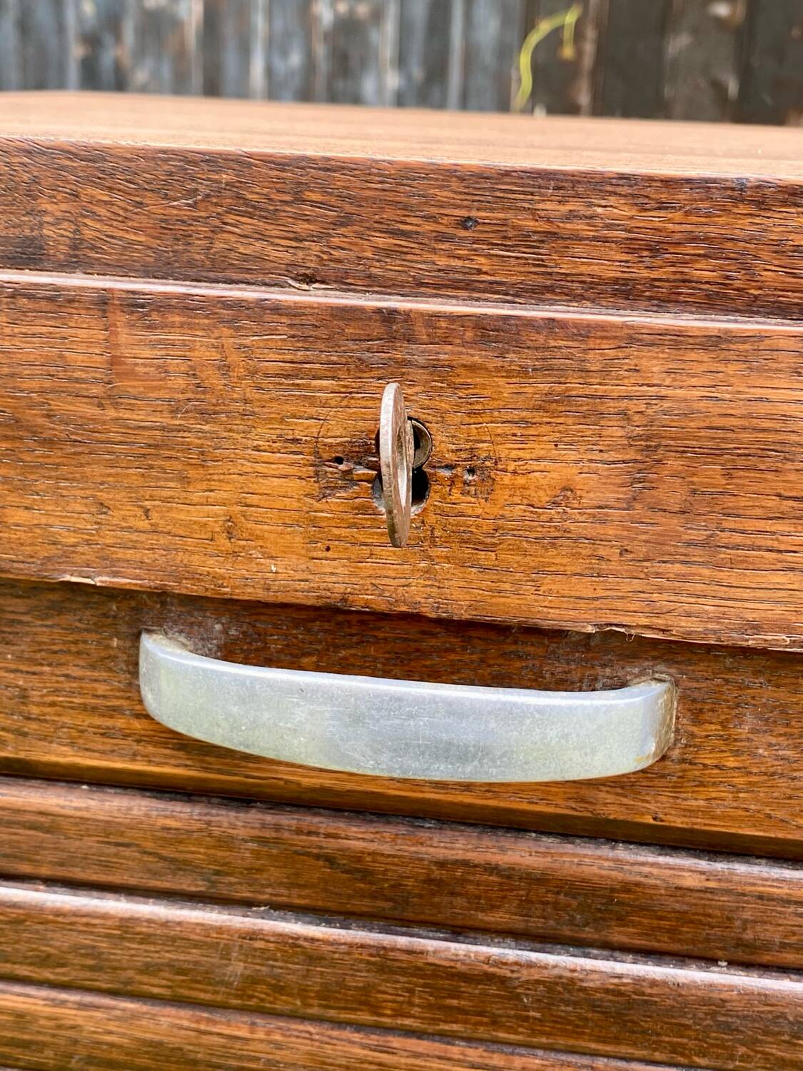 Renovated curtain filing cabinet from the early 20th century