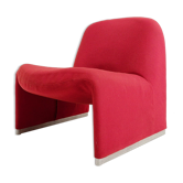 Red Alky armchair by Giancarlo Piretti to Castelli Italy 70s