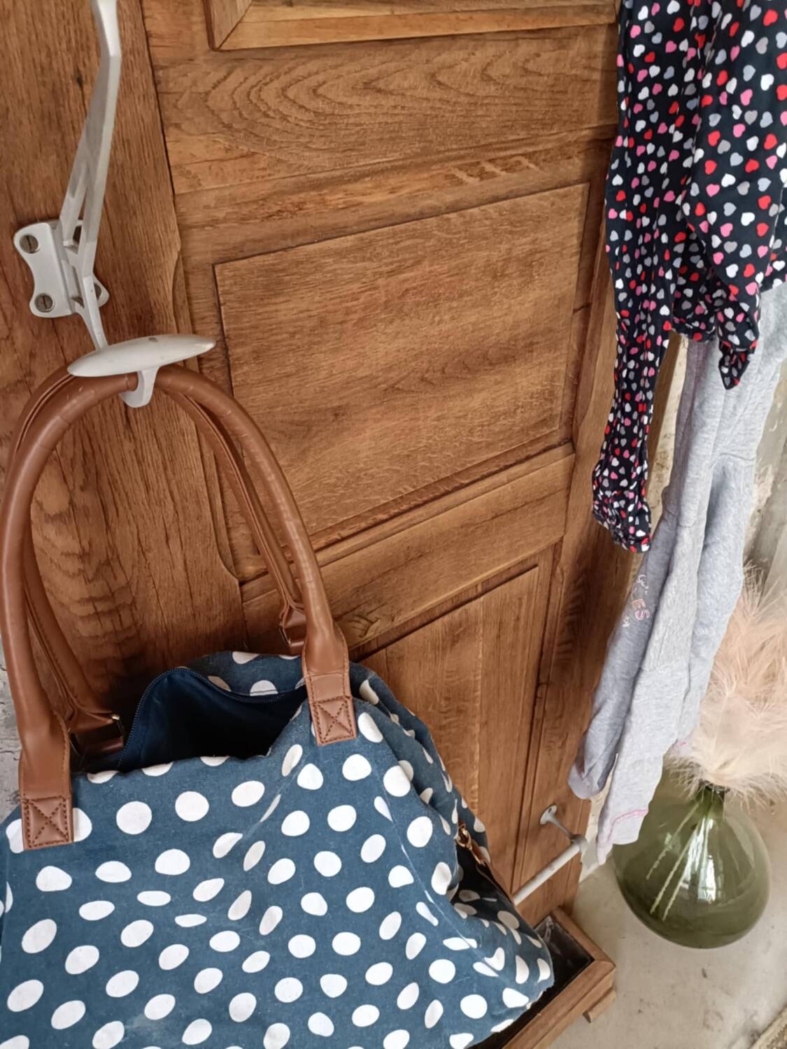 Wooden coat rack