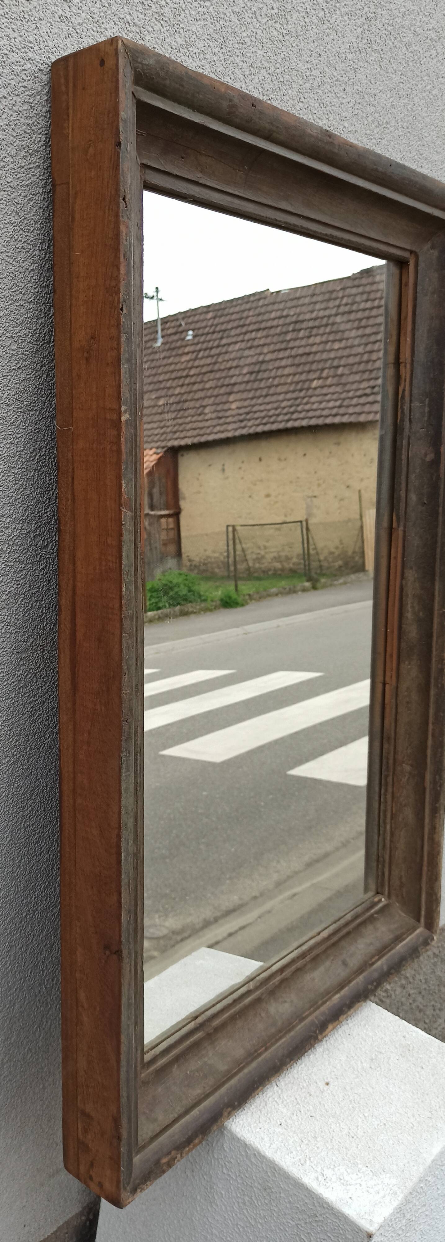 Old wooden mirror