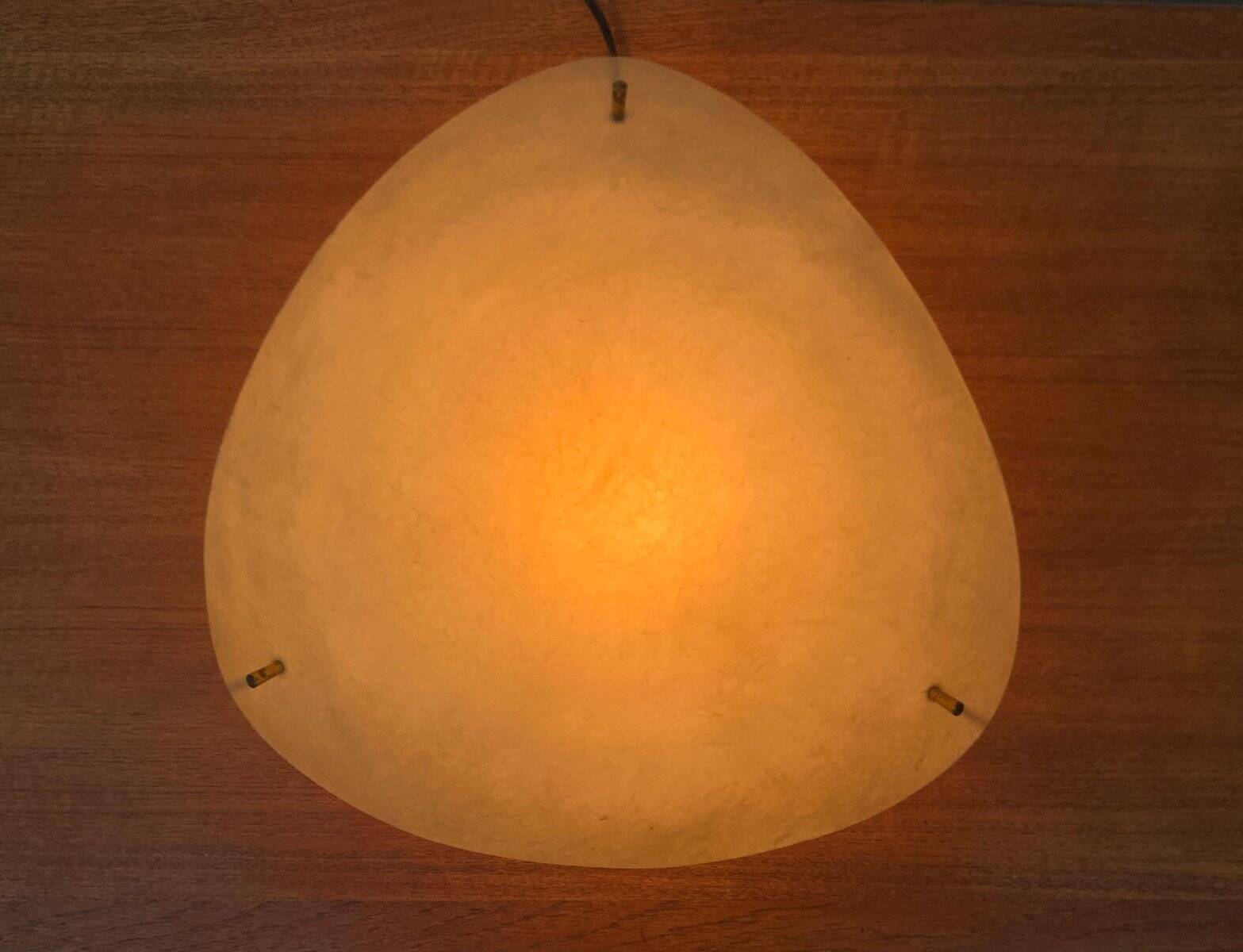 1960s minimalist fibreglass ceiling lamp