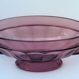Noémie art deco glass coupe Val Saint Lambert 1935, purple color