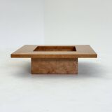 Square coffee table / bar table from Smania with burl wood