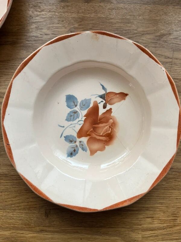 Deep plates earthenware Digoin Sarreguemines