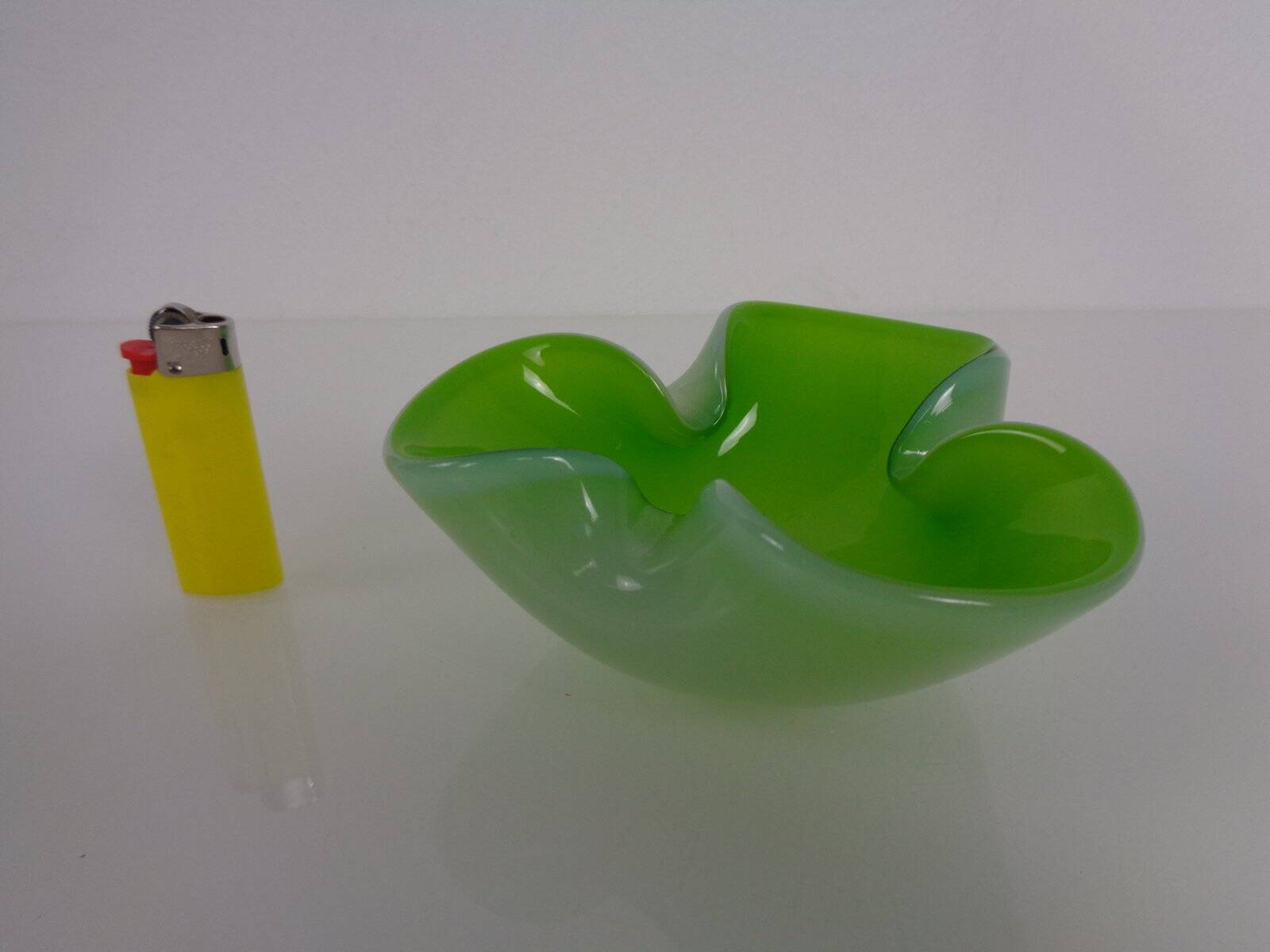 Green Sommerso Murano Glass Ashtray, Italy, 1960s