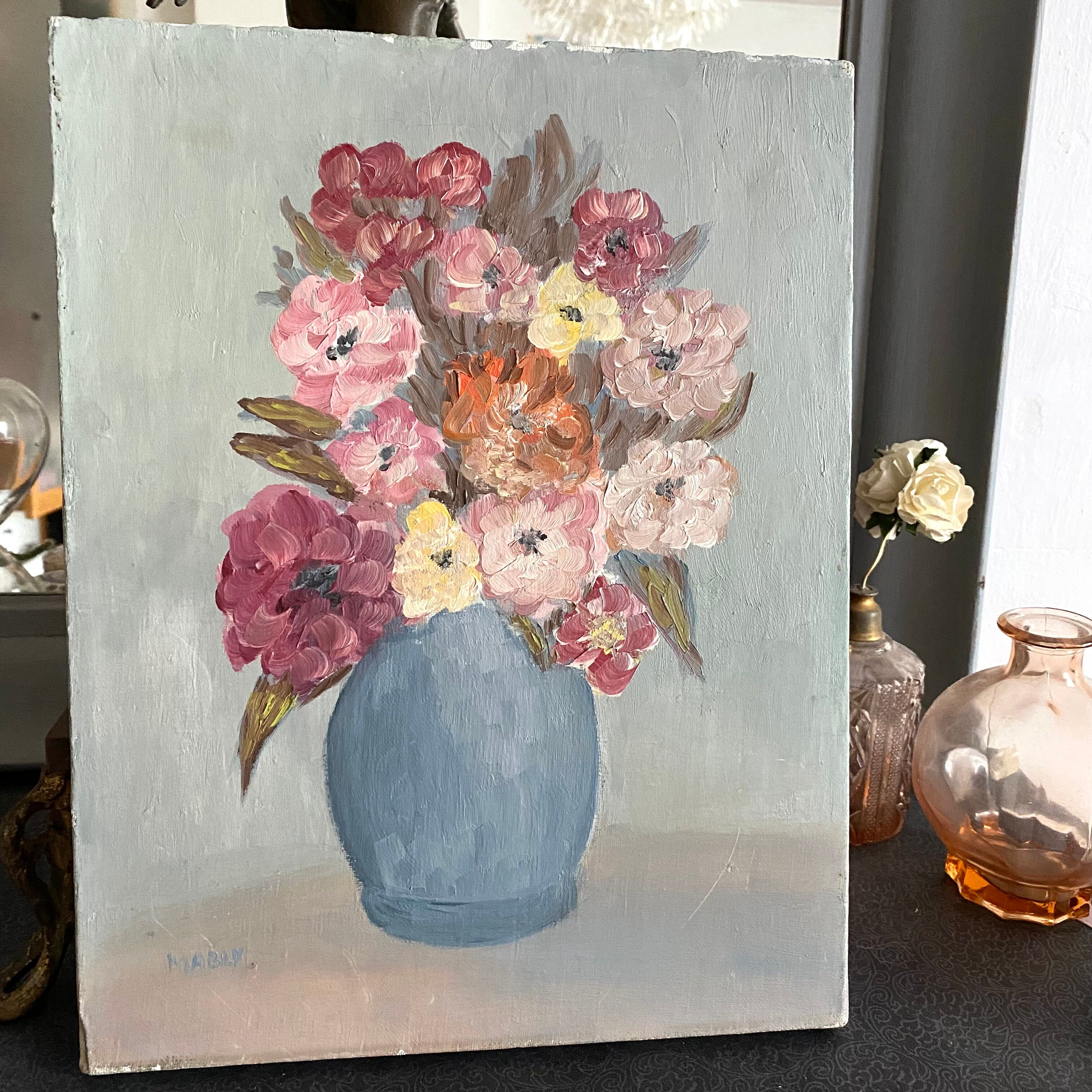 Oil on ancient canvas