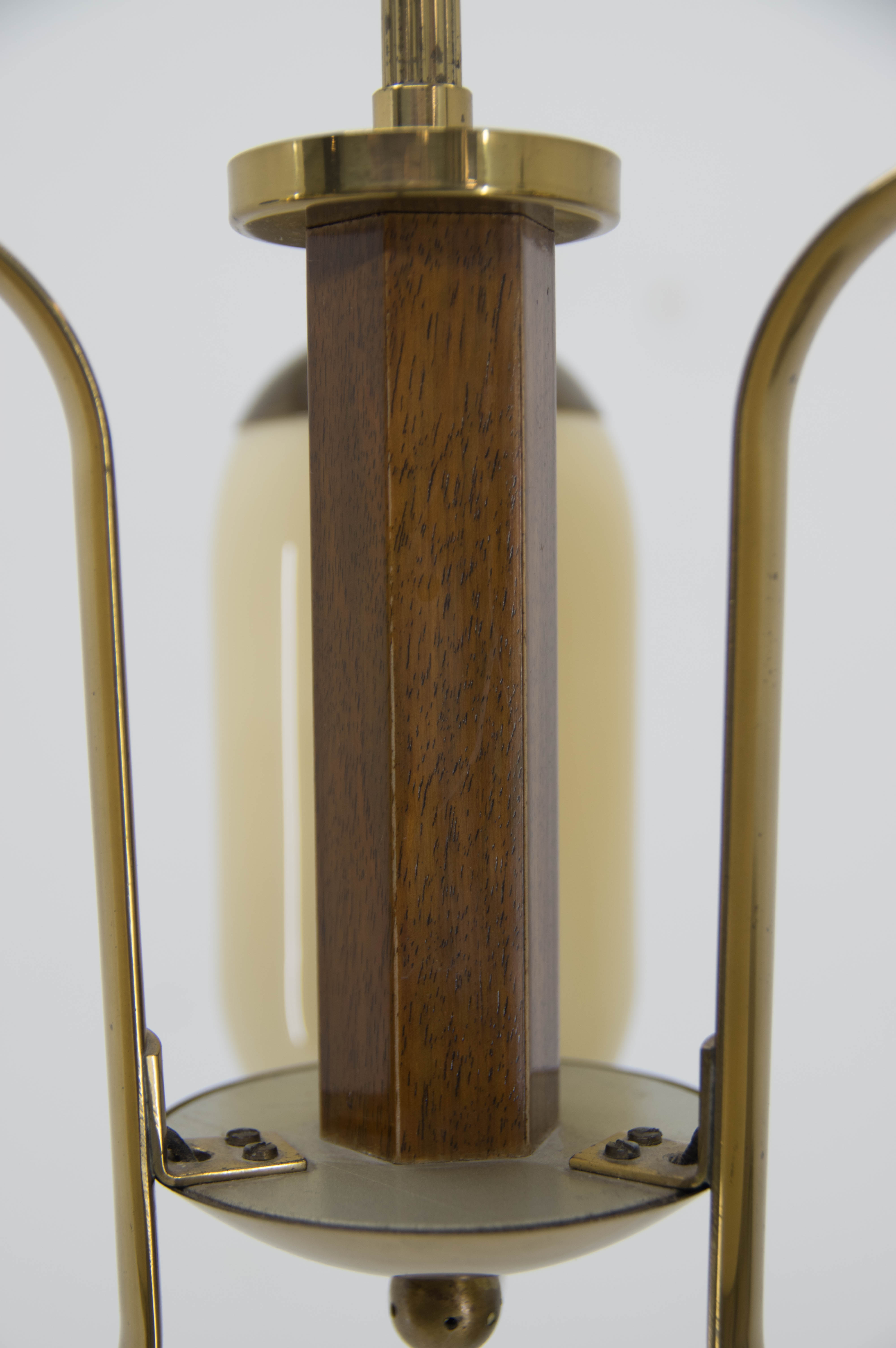 Art deco three-flamming chandelier, 1940s