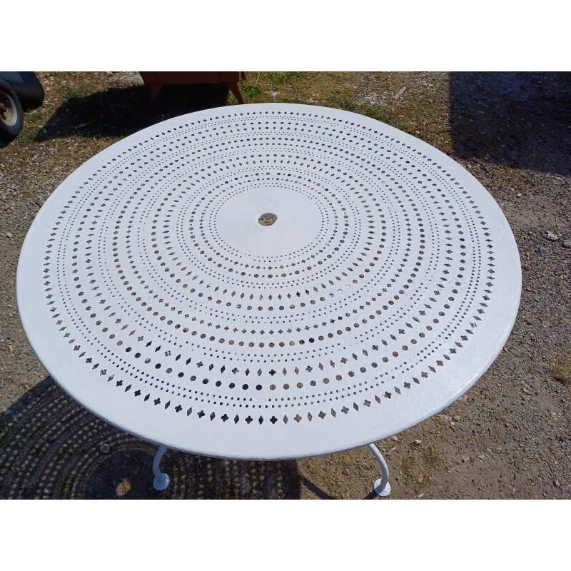 Wrought iron garden table, circa 1900