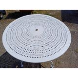 Wrought iron garden table, circa 1900