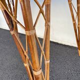 Rattan table vintage compass feet