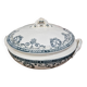 Petite soupière rare terre de fer ancienne salins rigal ameline motif cambaceres décor bleu abeilles