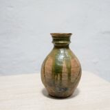 Old glazed terracotta jar