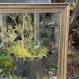 Grand miroir de bar en laiton 110x86