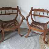 Paire de fauteuil Dagobert