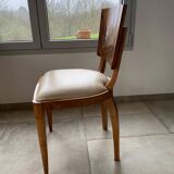 Set of 6 Art Deco elm burl chairs – 1930s – Excellent condition