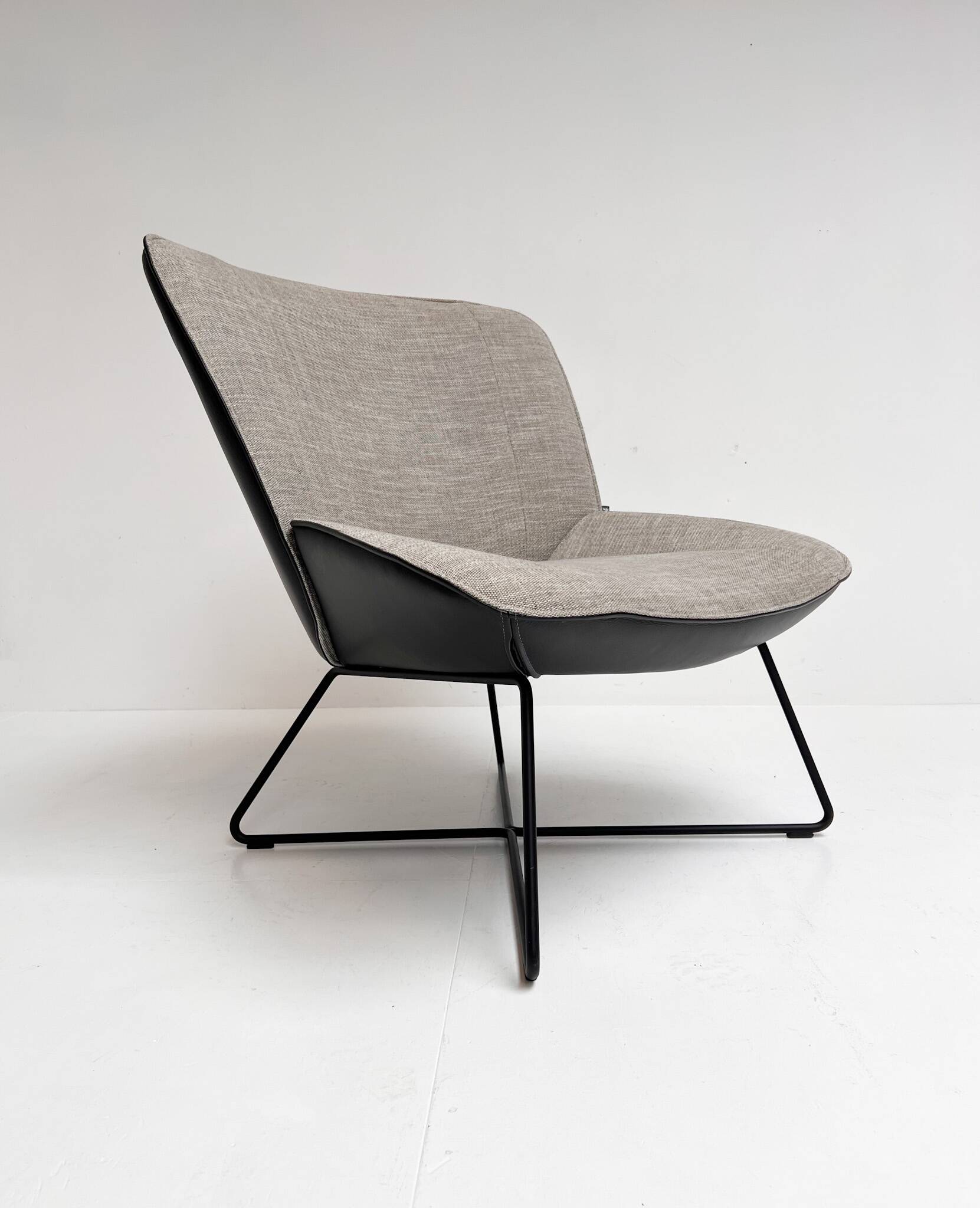 Rolf Benz leather 383 chair by Joachim Nees, after 2000