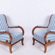 Biedermeier Armchairs in Oak, Spruce and Walnut, Austria, 1830s, Set of 2
