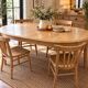 Table ovale en merisier naturel
