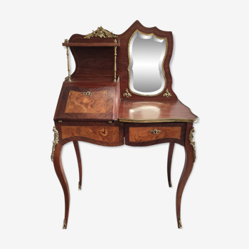 Dressing table for lady of st Louis XV in marquetry