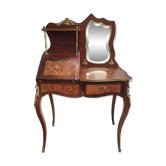 Dressing table for lady of st Louis XV in marquetry