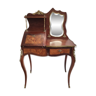 Dressing table for lady of st Louis XV in marquetry