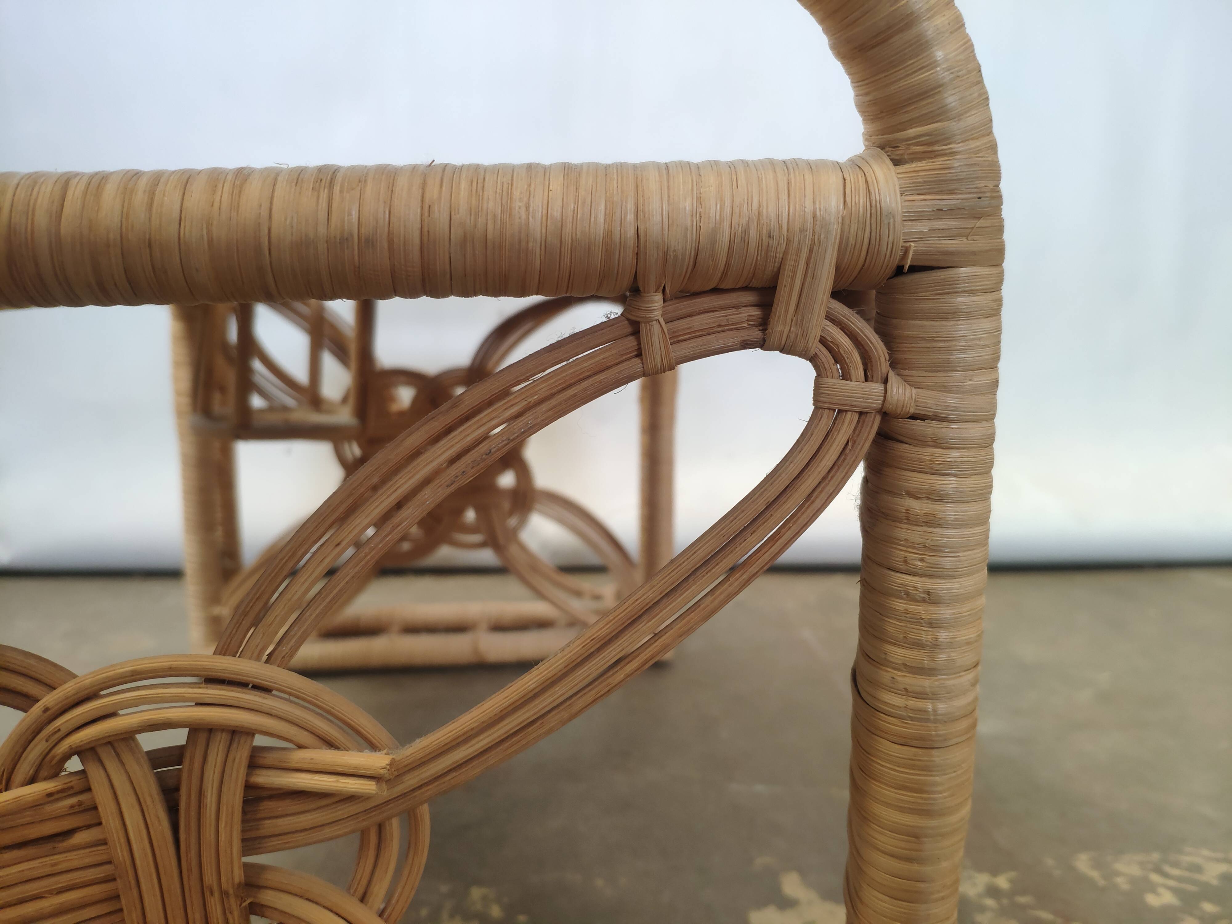 Vintage wicker breakfast trays