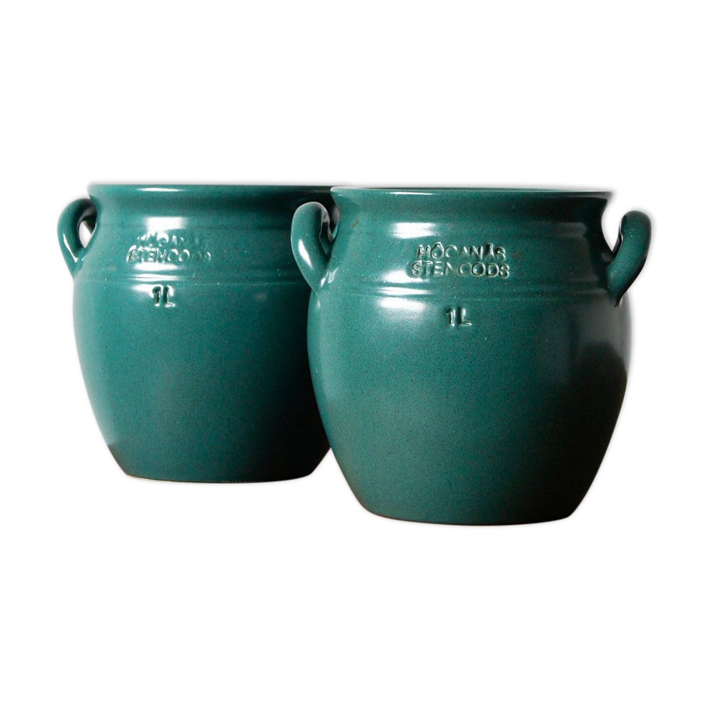 Paire de pots vintage par Höganäs Keramik
