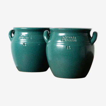 Paire de pots vintage par Höganäs Keramik