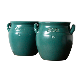 Paire de pots vintage par Höganäs Keramik