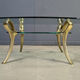 Table basse en laiton et en verre, années 1970