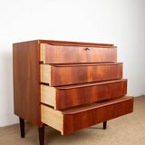 Commode 4 tiroirs en teck, Danemark 1960