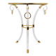Table basse Tripode style Maison Jansen en lucite et métal doré