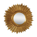 Mirror sun gilded wood