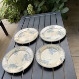 4 plates iron earth Royat sarreguemines U&C