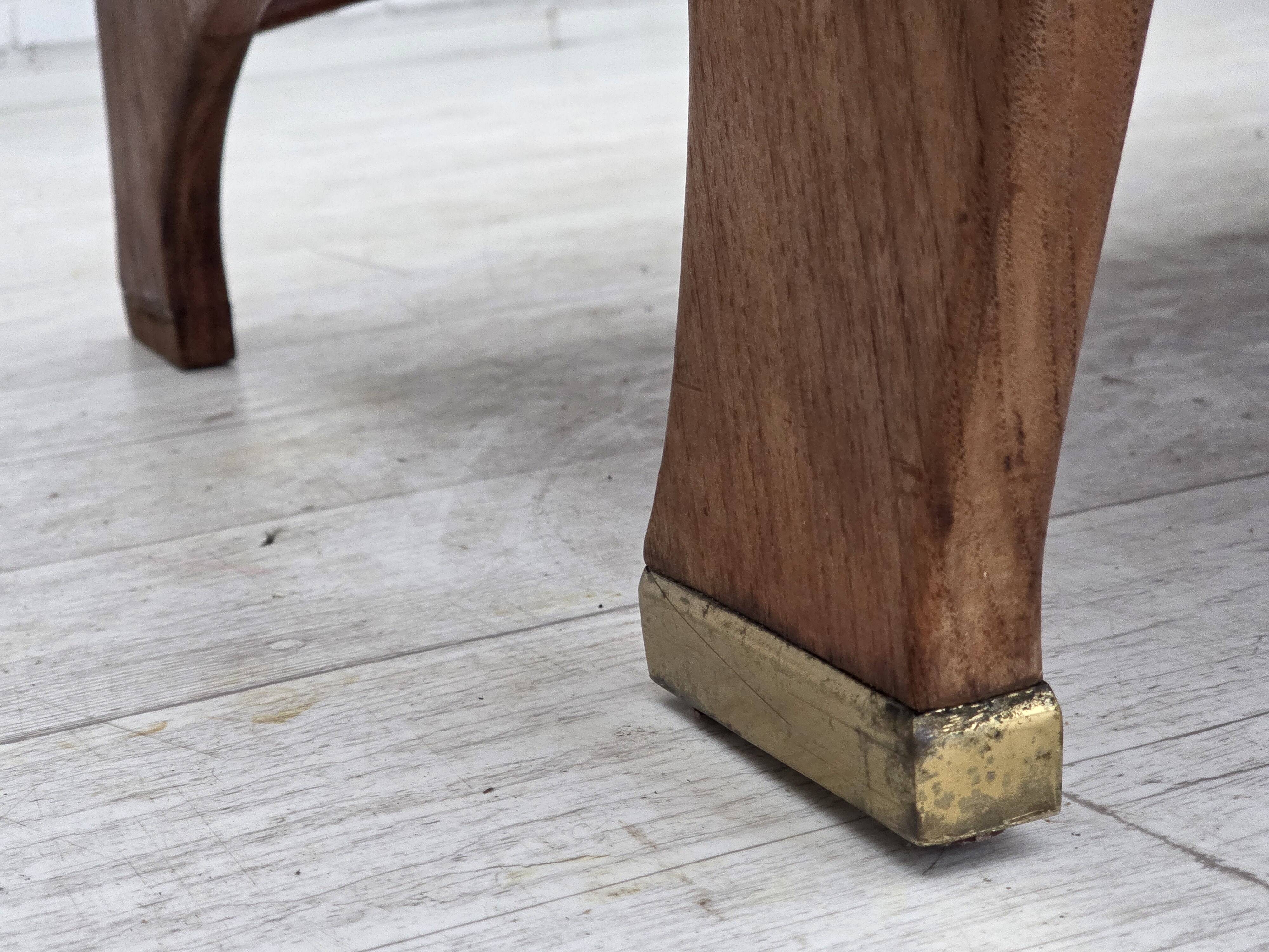 1970s, Danish 2-seater sofa by Klaus Wettergren, cotton fabric, teak wood.