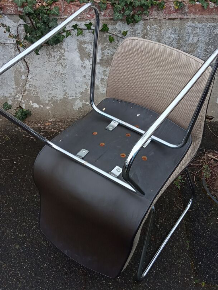 Steelcase Strafor chair, sled legs, 1970s