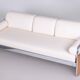 Bauhaus Tubular Sofa in Oak, Chrome-Plated Steel & High Quality Leather attributed to Hynek Gottwald, Czech, 1930s