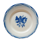 Flat plate Digoin blue flowers