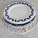 6 vintage earthenware and blue and white porcelain dessert plates - Roxanna lot