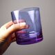6 amethyst crystal whisky/cocktail glasses, Mid Century design from the 1960s-70s.
