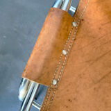 Vintage Chair Les Arcs in leather, published by Dal Vera, 1960s-70s