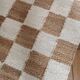 Checkered jute rug