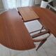 Table ronde en teck design scandinave fin années 60
