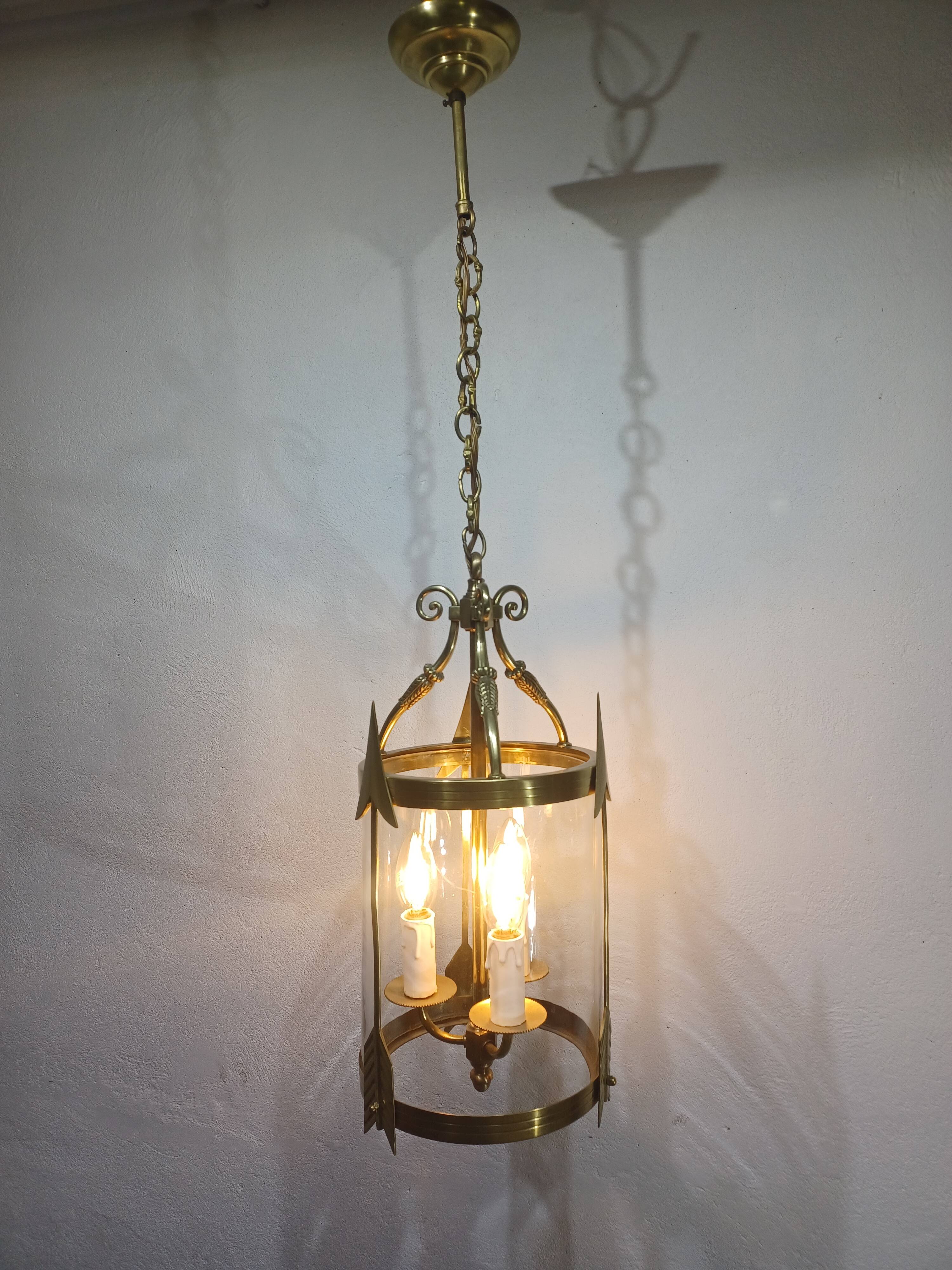 Empire Style 3-Light Bronze Lantern