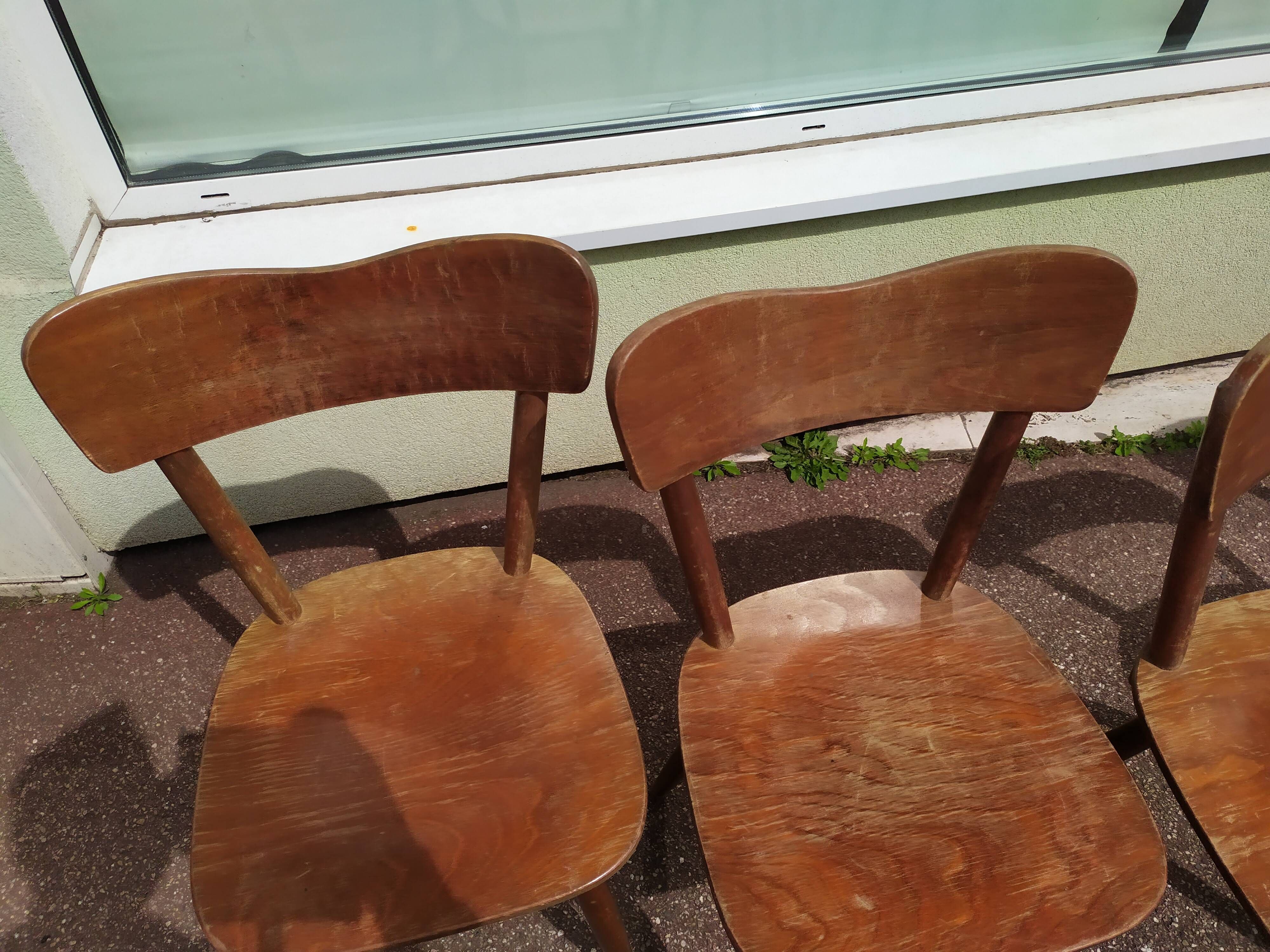 Lot of 6 wooden bistro chairw German
