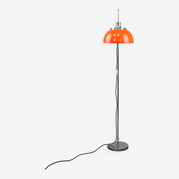 Orange Space Age Faro Floor Lamp by Luigi Massoni for Guzzini, 1960s