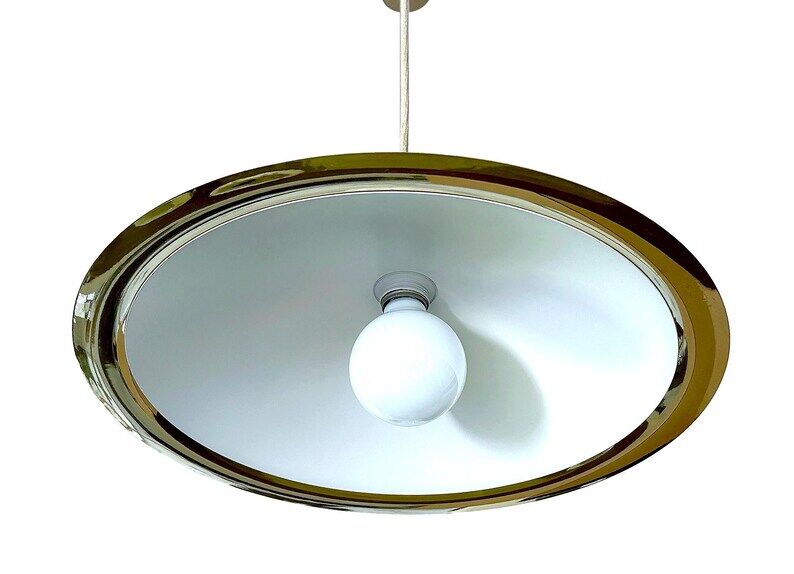 Large Danish Brass Pendant Light
