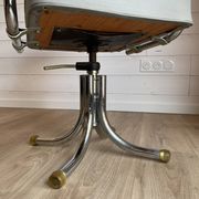Vintage office chair – Mid-Century style Chrome and Faux leather